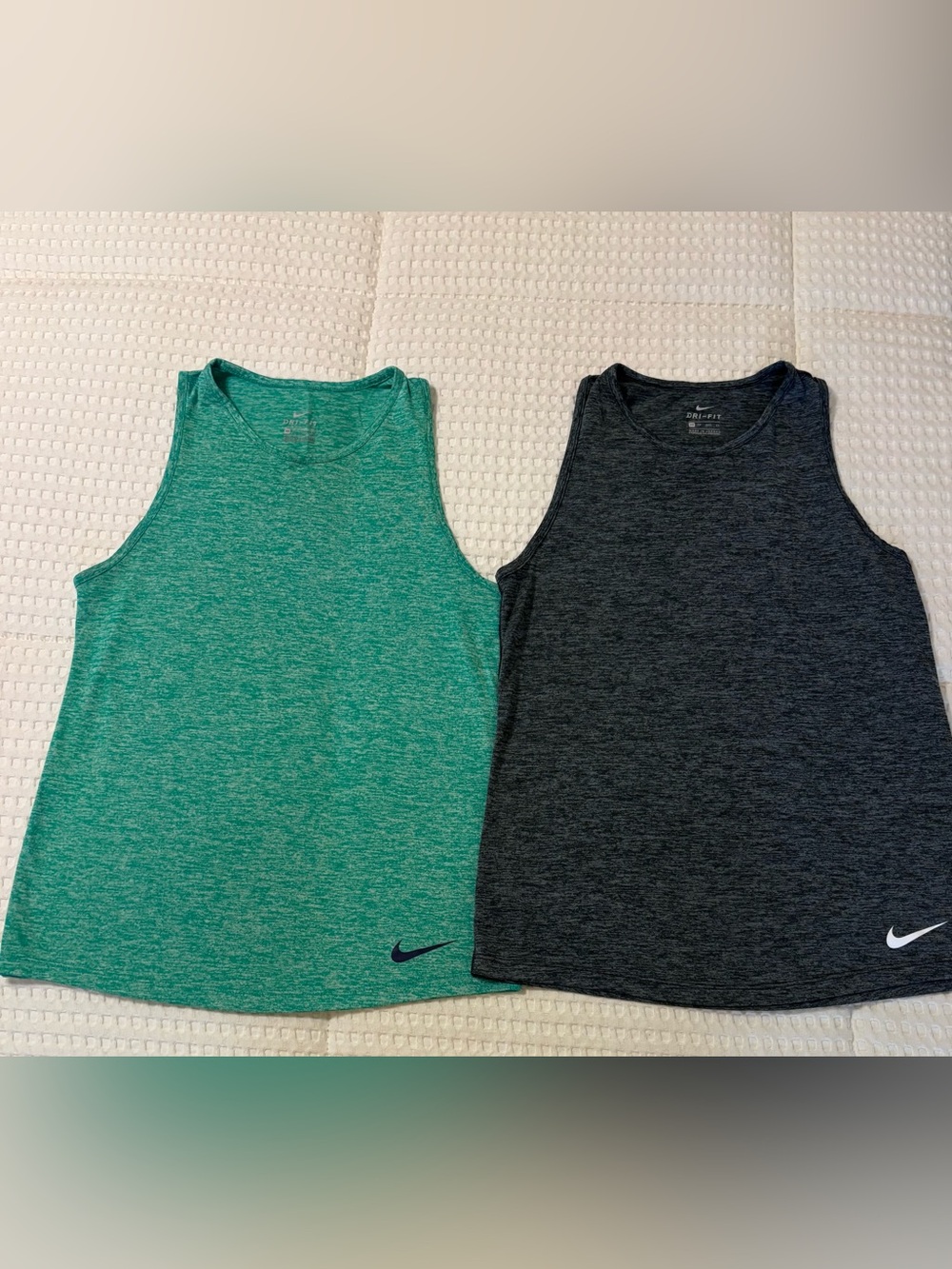 Nike Dri-FIT Sleeveless Tanks - Green and Black/Grey